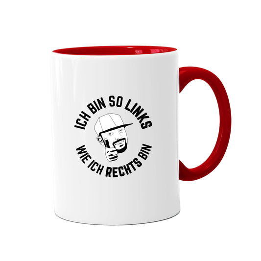 Tasse "Links wie rechts" rot 2