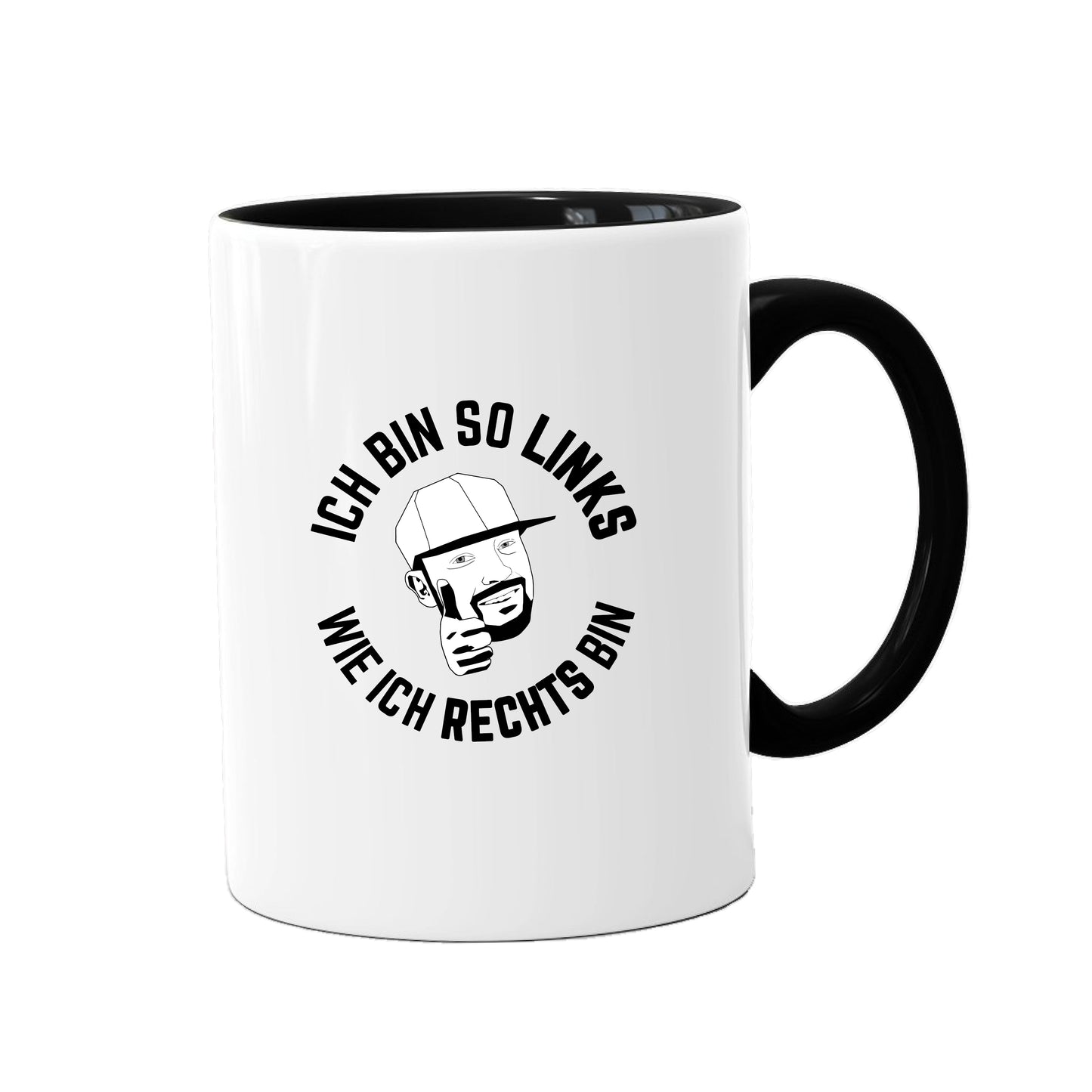 Tasse "Links wie rechts" schwarz 2